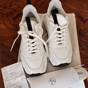 Hermes White and Black Men's Sneakers